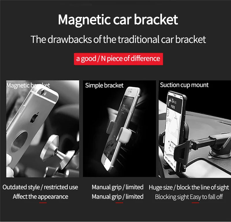 Magnetic Car Phone Holder Stand for Air Vent