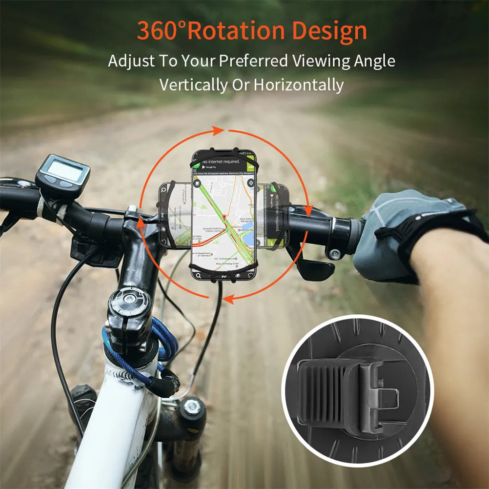 Silicone Strap Universal Bicycle Phone Holder