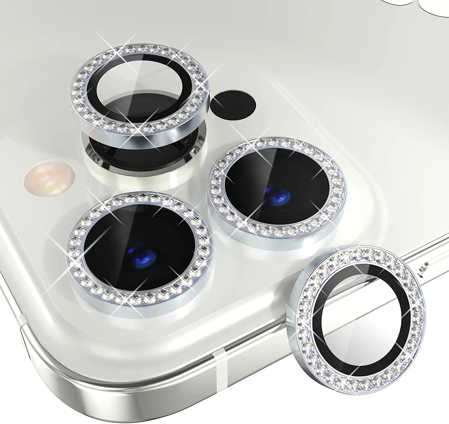 Glitter Diamond Rhinestone Camera Lens Protector for iPhone 11–16 Series