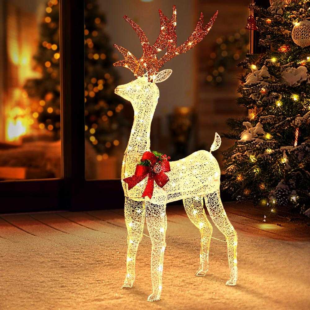 Jingle Jollys Christmas Lights Motif LED Rope Reindeer Waterproof