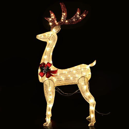 Jingle Jollys Christmas Lights Motif LED Rope Reindeer Waterproof