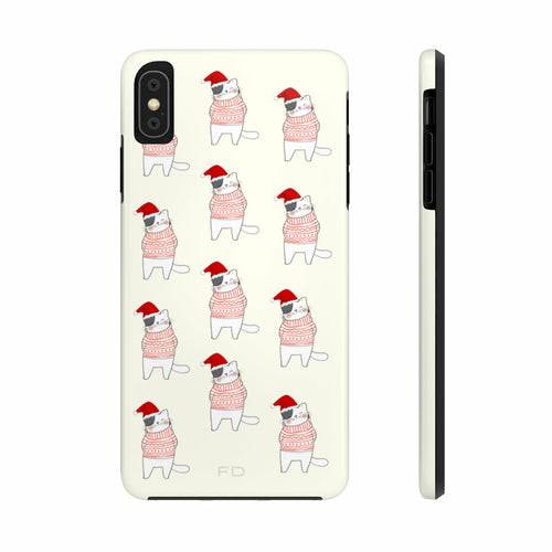 Christmas Cat Tough Case for iPhone with Wireless Charging